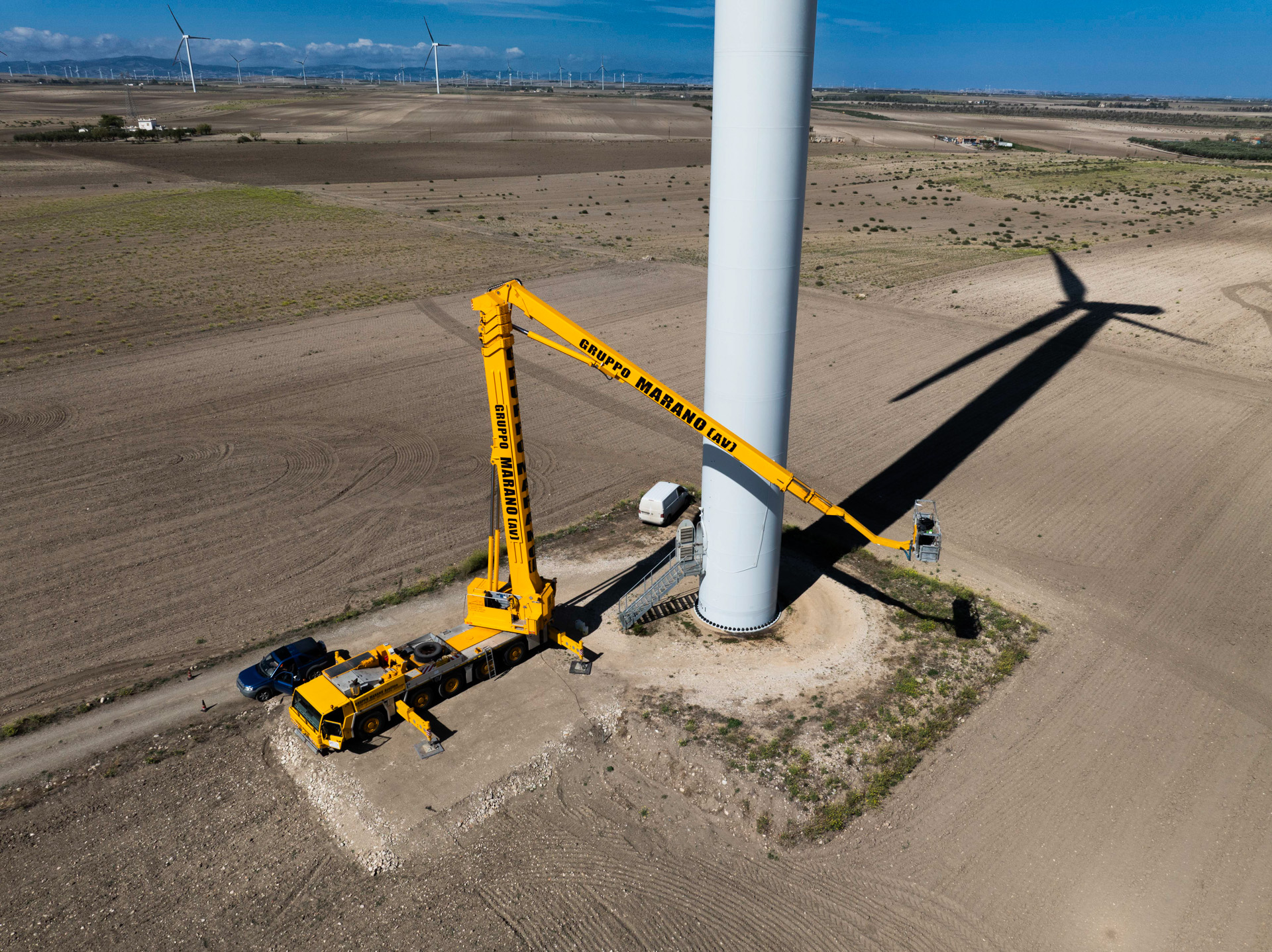 Impianto produzione energia elettrica verde rinnovabile eolica CVA Ponte Albanito